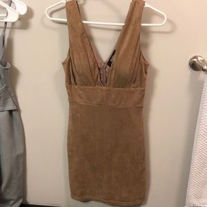 Lulus brown velvet dress